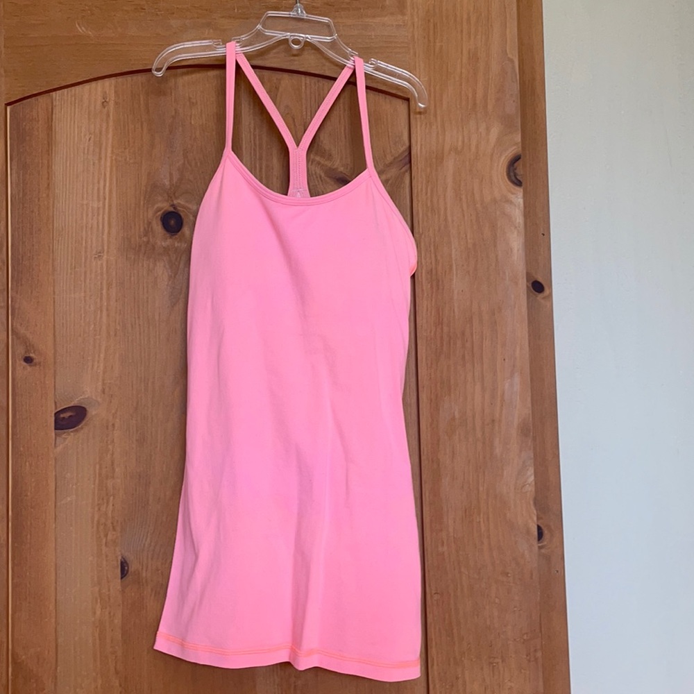 Lululemon Y tank, size 4 pink